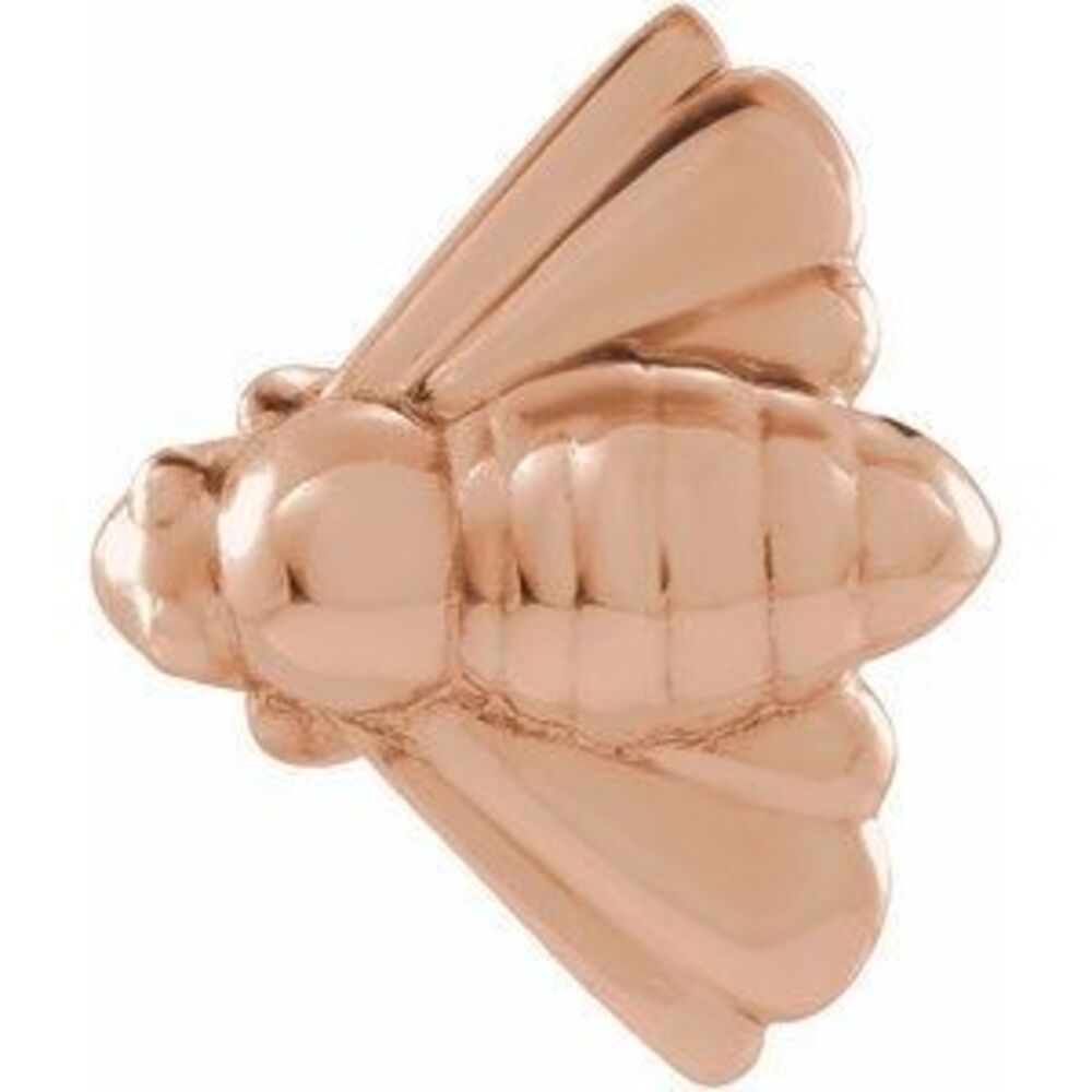 Kazi Luxury 14k Rose Gold Bee Single Earring